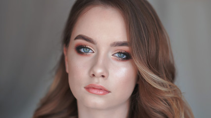 Obraz premium Beautiful 16 year old girl with beautiful makeup.