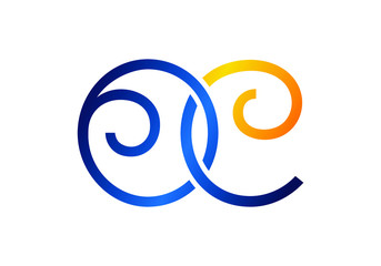 Initial Monogram Letter O C Logo Design Vector Template. OC Letter Logo Design