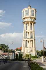 water tower in the middle of the park
