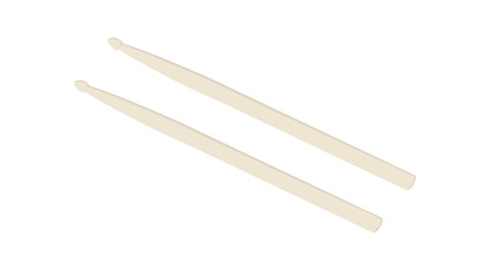 Vector Isolated Illustration of Drumming Sticks