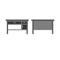 Table set icon on white background. Silhouette vector design.