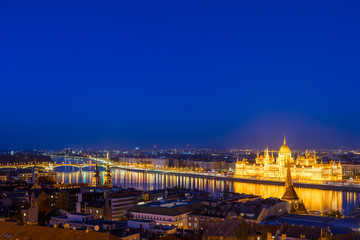 Fototapeta na wymiar panorama of Budapest night
