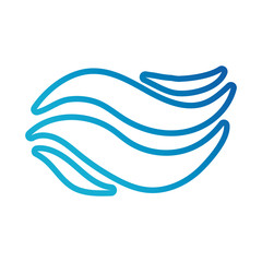 ocean water line gradient style icon