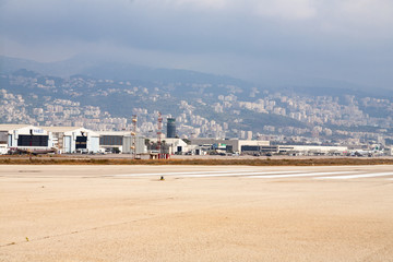 August 01, 2007: An overview of Beirut's Rafic Hariri Internation Airport (BEY) - 343093830
