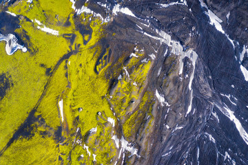 South Iceland Highlands around Maelifell with some Snow