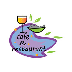 logos for cafes and restaurants drink design vector template.
