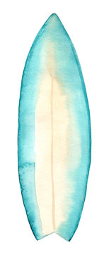 Watercolor Surf Board