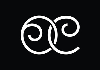 Initial Monogram Letter O C Logo Design Vector Template. OC Letter Logo Design