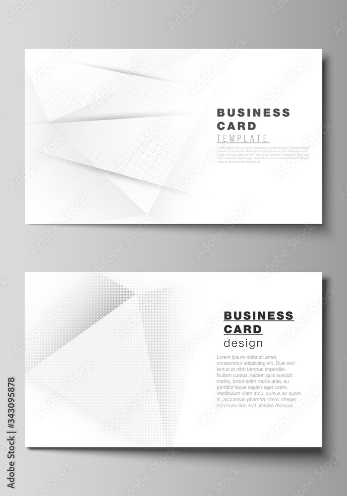 Poster vector layout of two creative business cards design templates, horizontal template vector design. ha