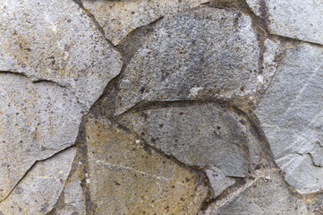 Stone texture with different shapes in gray tones