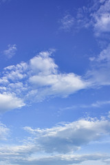 clouds like cotton in a sky