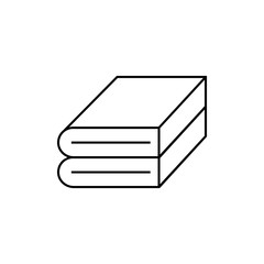 Book line icon for web, mobile and infographics. Vector black icon isolated on white background.