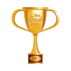 trophy cup award best dad icon