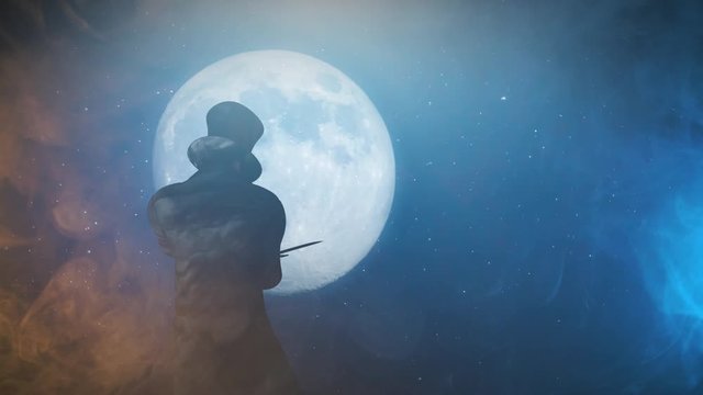 Jack the Ripper in old London, 3d render