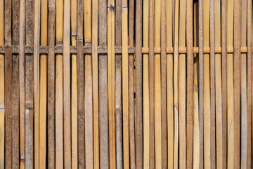 Detail bamboo of a fence background