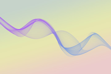 Abstract background with colorful waves, digital illustration