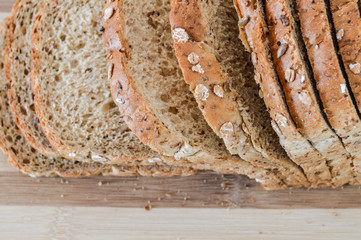 Sliced Multi Grain Bread closeup