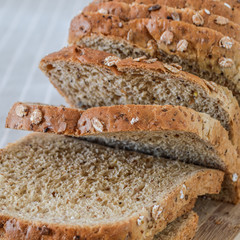 Sliced Multi Grain Bread closeup