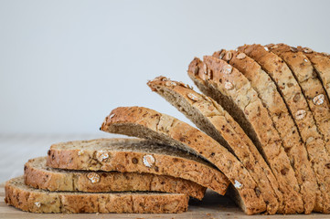 Sliced Multi Grain Bread closeup