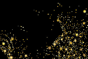 Golden glitter confetti.