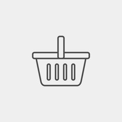 Basket flat vector icon. Buy flat vector icon. Market flat vector icon
