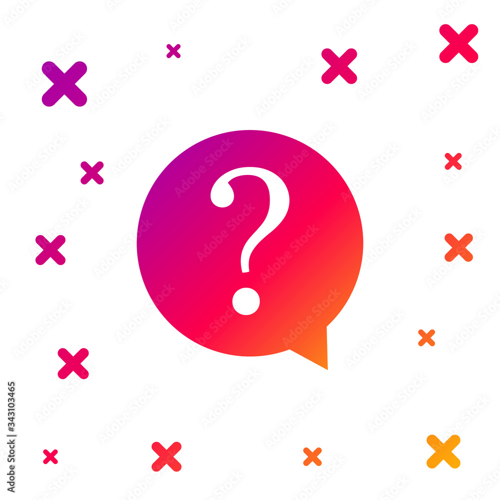 Poster color question mark in circle icon on white background. hazard warning symbol. faq sign. copy files,