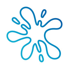 water ocean splash line gradient style icon