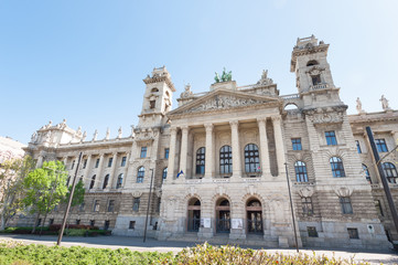 Fototapeta na wymiar Building of Ethnography Museum in Budapest