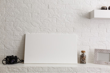 blank photo canvas template, photo made in loft