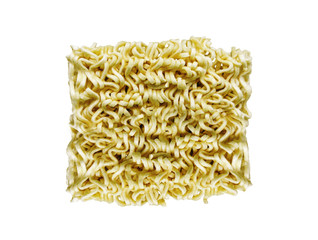 Dry Instant noodles isolated on white background without shadow