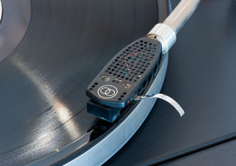 turntable with vinyl record