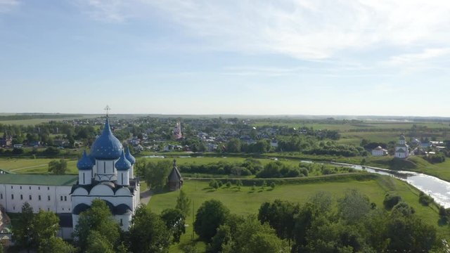 aerial view of Suzdal in Russia