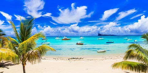 Cap Malheureux - scenic beach with amazing view in north of Mauritius island