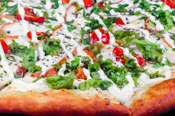 pizza close up as background macro
