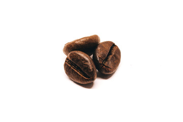 Coffee beans. Isolated over white background.