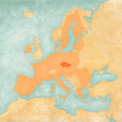 Map of European Union - Czech Republic
