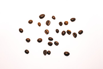 Coffee beans. Isolated over white background.