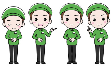 スーパーマーケットの男性店員