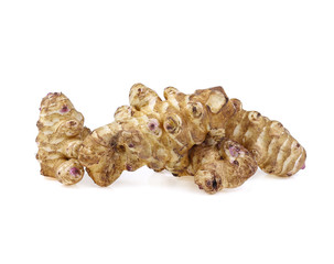 Jerusalem artichoke isolate on  white background.