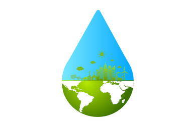 Obraz premium World Water Day Save Nature Concept Stock Vector