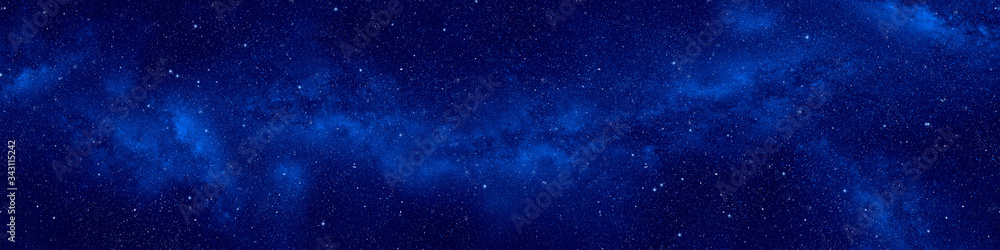 Canvas Prints milky way galaxy in night sky web banner. space background.