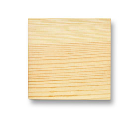 piece of wood pine isolated on white background