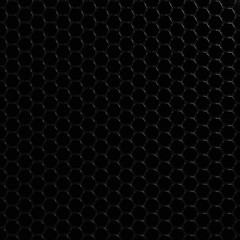 Geometric black carbon hexagonal modern background - 3d render