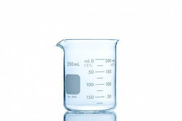 250ml measuring beaker for science experiment in laboratory isolated