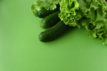 cucumber on a wooden background