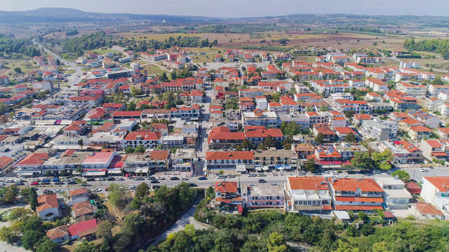 Aerial view of Kallithea village. Halkidiki Greece. 