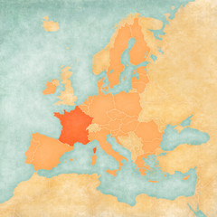 Map of European Union - France