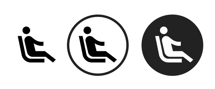 Airline Seat Recline Extra Icon . Web Icon Set .vector Illustration