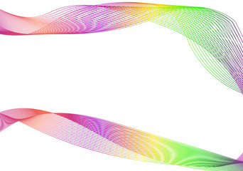 Abstract gradient curve wave ribbon. With place for your text.
