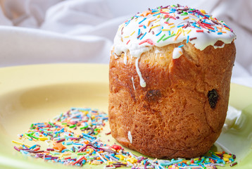 Easter cake, texture, background, baking cream dessert, sweet, happy easter dessert. glaze. multi-colored topping